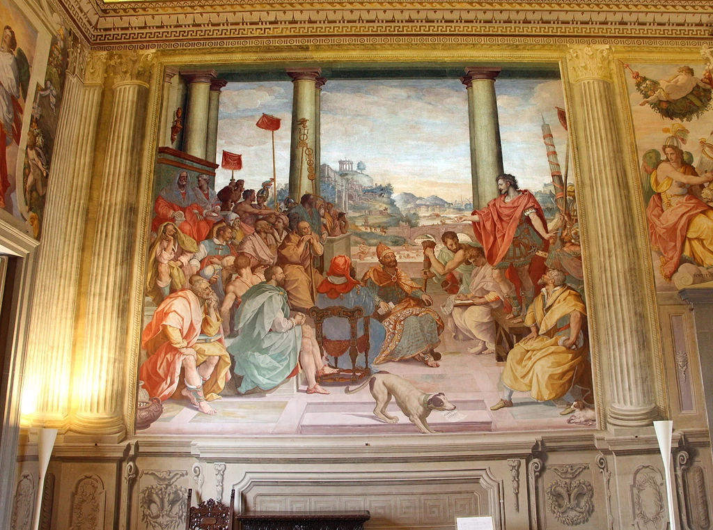 52-Il Console Flaminio parla al Concilio Acheo - Villa medicea di Poggio a Caiano, Prato